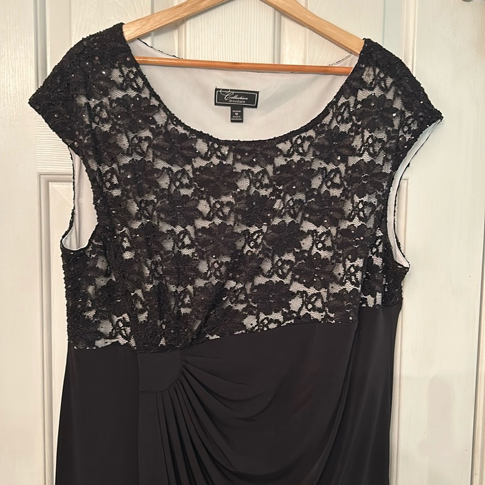 Dress Barn Collection Black Faux Wrap dress Size 18W‎